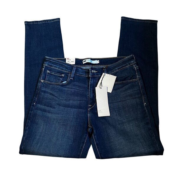 NWT Levis Women's Mid Rise Skinny Jeans Dark Wash Denim Classic Style size 10 - Picture 1 of 14
